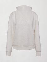 Cowl Neck Knit Sweatshirt in Interlock - Moonbeam Heather - Image 7