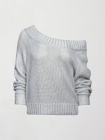 Metallic Slouchy Sweater - Silver Metallic - Image 10