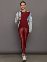 Slouchy Off Shoulder Sweater - Red Dahlia - Image 3