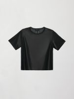 Liquid Mesh Tee Shirt - Black - Image 12