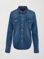 Chambray Denim Shirt - Medium Wash - Image 9