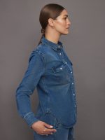 Chambray Denim Shirt - Medium Wash - Image 5