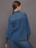 Chambray Denim Shirt - Medium Wash - Image 6