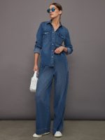 Chambray Denim Shirt - Medium Wash - Image 4