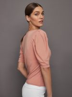 Puff Sleeve Tee - Muted Clay - Image 4