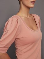Puff Sleeve Tee - Muted Clay - Image 6
