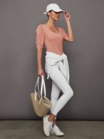 Puff Sleeve Tee - Muted Clay - Image 3