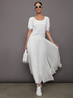 Puff Sleeve Tee - White - Image 3