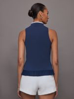 Sleeveless Golf Top - Navy - Image 6