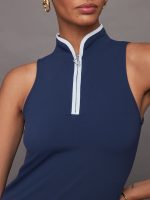Sleeveless Golf Top - Navy - Image 5