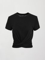 Cap Sleeve Top - Black - Image 7