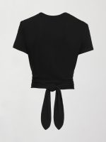 Cap Sleeve Top - Black - Image 8