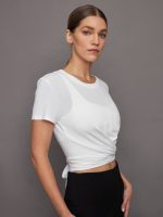 Cap Sleeve Top - White - Image 4
