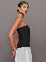 Asymmetrical Sweater Top - Black - Image 4