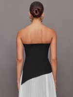 Asymmetrical Sweater Top - Black - Image 5