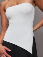 Asymmetrical Sweater Top - Ivory - Image 4
