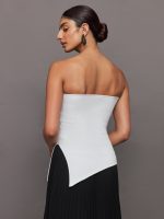 Asymmetrical Sweater Top - Ivory - Image 6