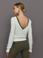 Reversible Boucle Sweater - Off White - Image 4