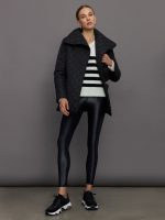 Striped Puff Sleeve Sweater - Cream/ Black - Image 10