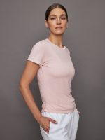 Short Sleeve Ruched Tee - Lotus - Image 5