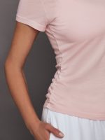 Short Sleeve Ruched Tee - Lotus - Image 4