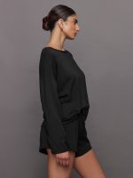 Pullover Sweatshirt - Black - Image 4