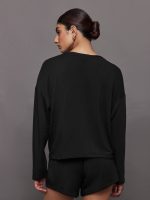 Pullover Sweatshirt - Black - Image 5