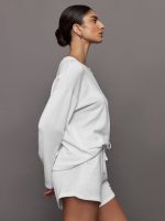 Pullover Sweatshirt - White - Image 4