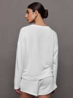 Pullover Sweatshirt - White - Image 5