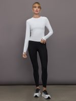 Long Sleeve Crew Neck in Melt - White - Image 3