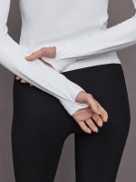 Long Sleeve Crew Neck in Melt - White - Image 8
