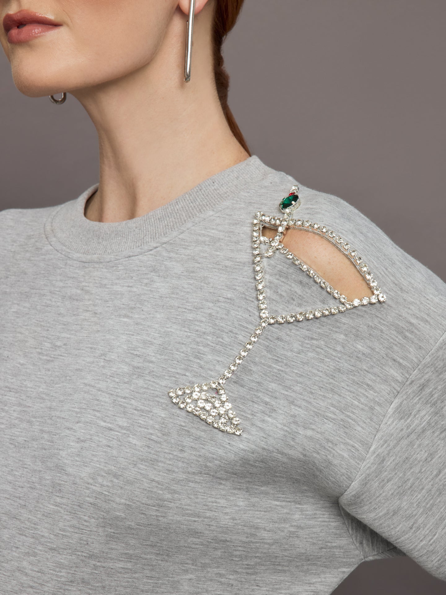CARB-YD6133-GREY-24HOL-Martini-Embellished-Sweatshirt-color-Heather-Grey_31290-Edit_e070113f-53ee-4997-b15f-4d299213e245 Martini Embellished Sweatshirt - Heather Grey - Image 1