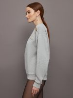 Martini Embellished Sweatshirt - Heather Grey - Image 5
