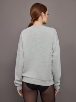 Martini Embellished Sweatshirt - Heather Grey - Image 6