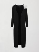 Rosette Longline Sweater - Black - Image 11