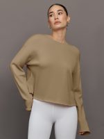 Crew Neck Sweatshirt in French Terry - Chinchilla