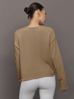 Crew Neck Sweatshirt in French Terry - Chinchilla - Image 5