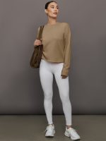 Crew Neck Sweatshirt in French Terry - Chinchilla - Image 3