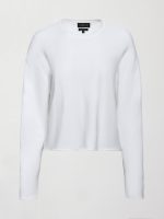Crew Neck Sweatshirt in French Terry - White - Image 8
