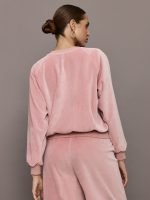 Raglan Pullover in Velour - Blush - Image 9