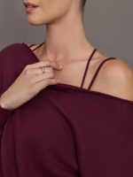 Off Shoulder Sweatshirt in French Terry - Fig - Image 4