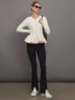 Peplum Zip Up - Cream - Image 3