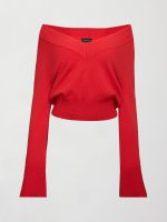 Bell Sleeve Off Shoulder Sweater - Bittersweet - Image 9