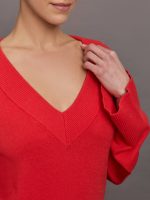 Bell Sleeve Off Shoulder Sweater - Bittersweet - Image 7