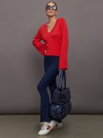 Bell Sleeve Off Shoulder Sweater - Bittersweet - Image 8
