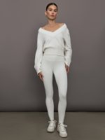 Bell Sleeve Off Shoulder Sweater - Cloud Dancer - Image 7