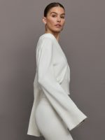 Bell Sleeve Off Shoulder Sweater - Cloud Dancer - Image 5