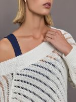Open Knit Sweater - White - Image 3