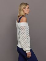 Open Knit Sweater - White - Image 4