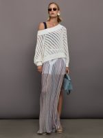 Open Knit Sweater - White - Image 6